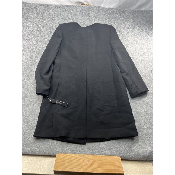 NWT Tahari Arthur S. Levine  Women’s Black Long Jacket Trench Coat Size 10 - Picture 12 of 16